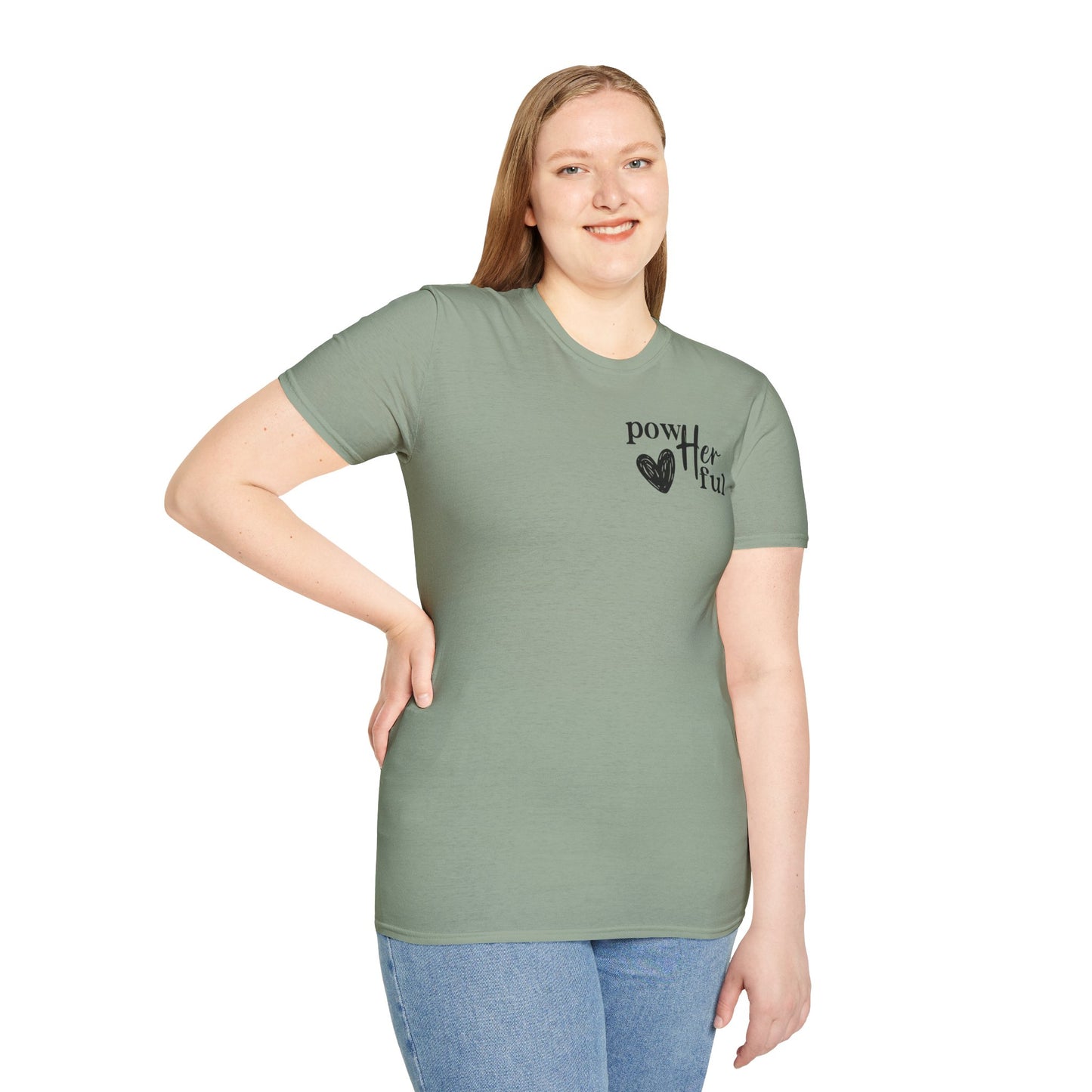 Empowering Unisex T-Shirt - "powHERful" & Inspirational Quote