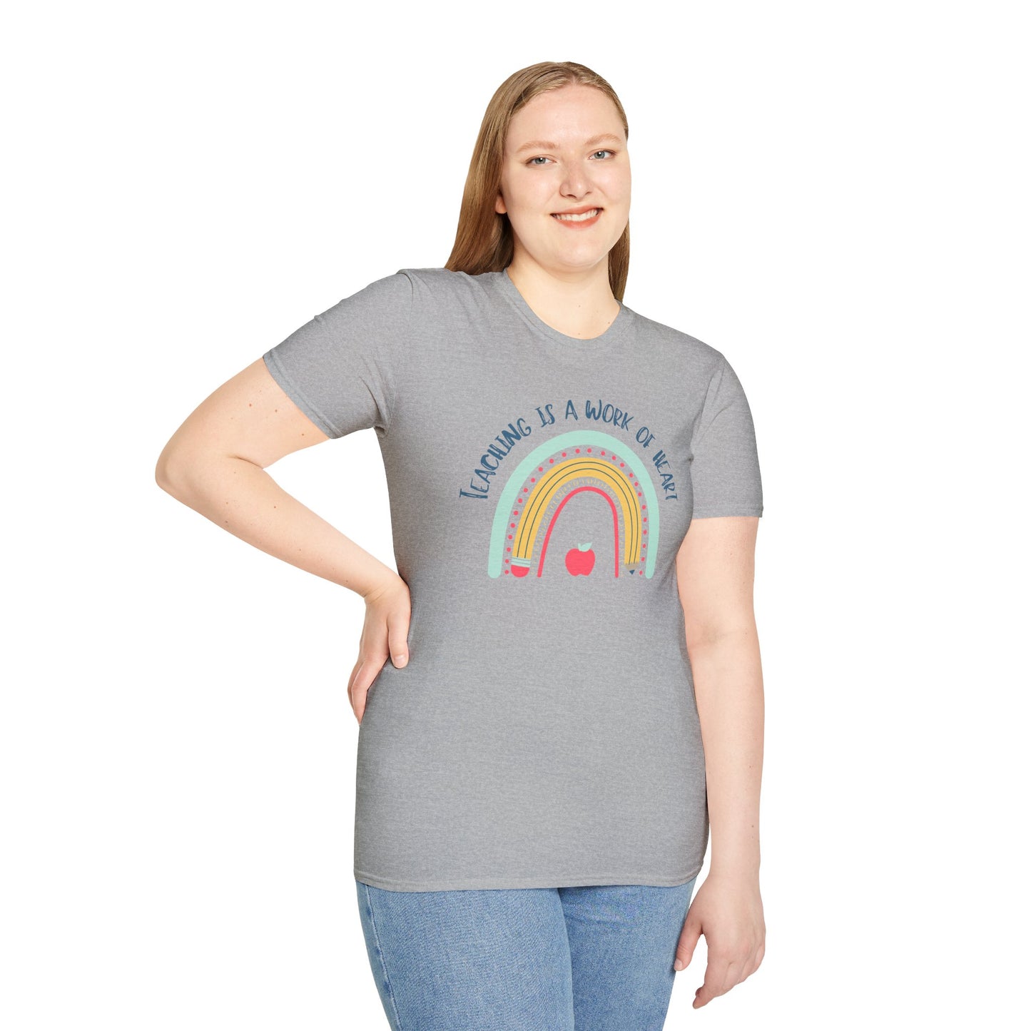 Teaching is a Work of Heart Unisex T-Shirt - Perfect Gift for Educators