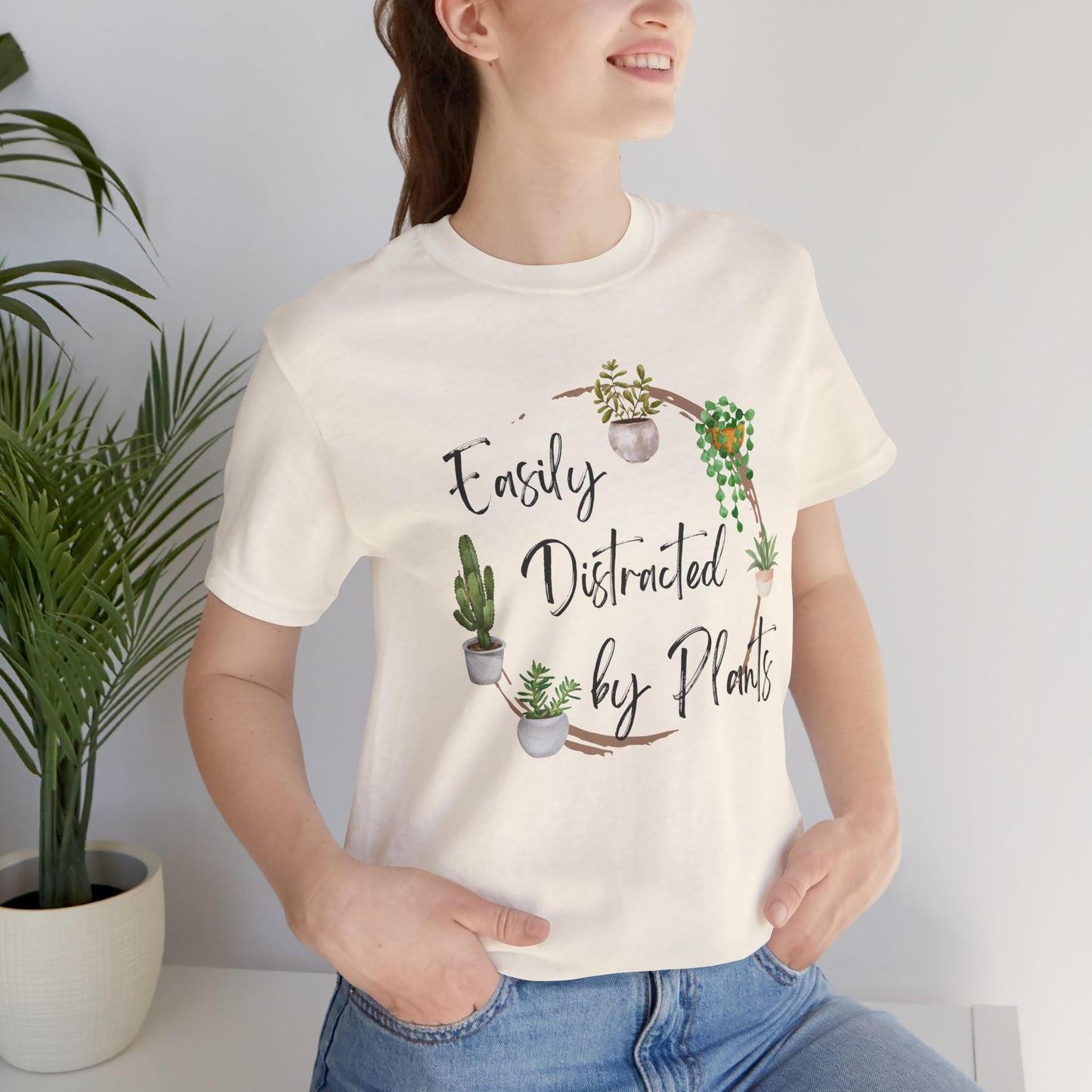 Easily Distracted by Plants Unisex Tee - Perfect for Plant Lovers