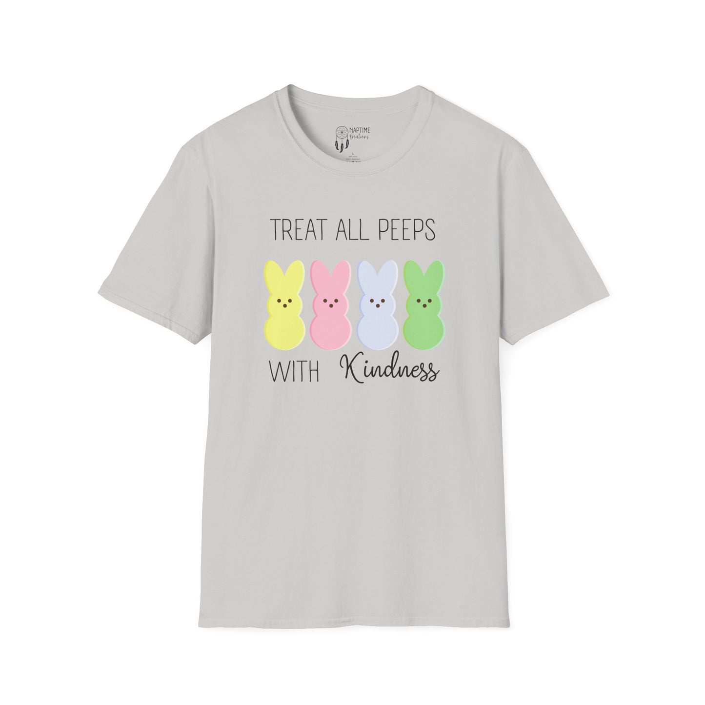 Treat All Peeps with Kindness Unisex T-Shirt – Cute Easter Tee for Spring Celebrations