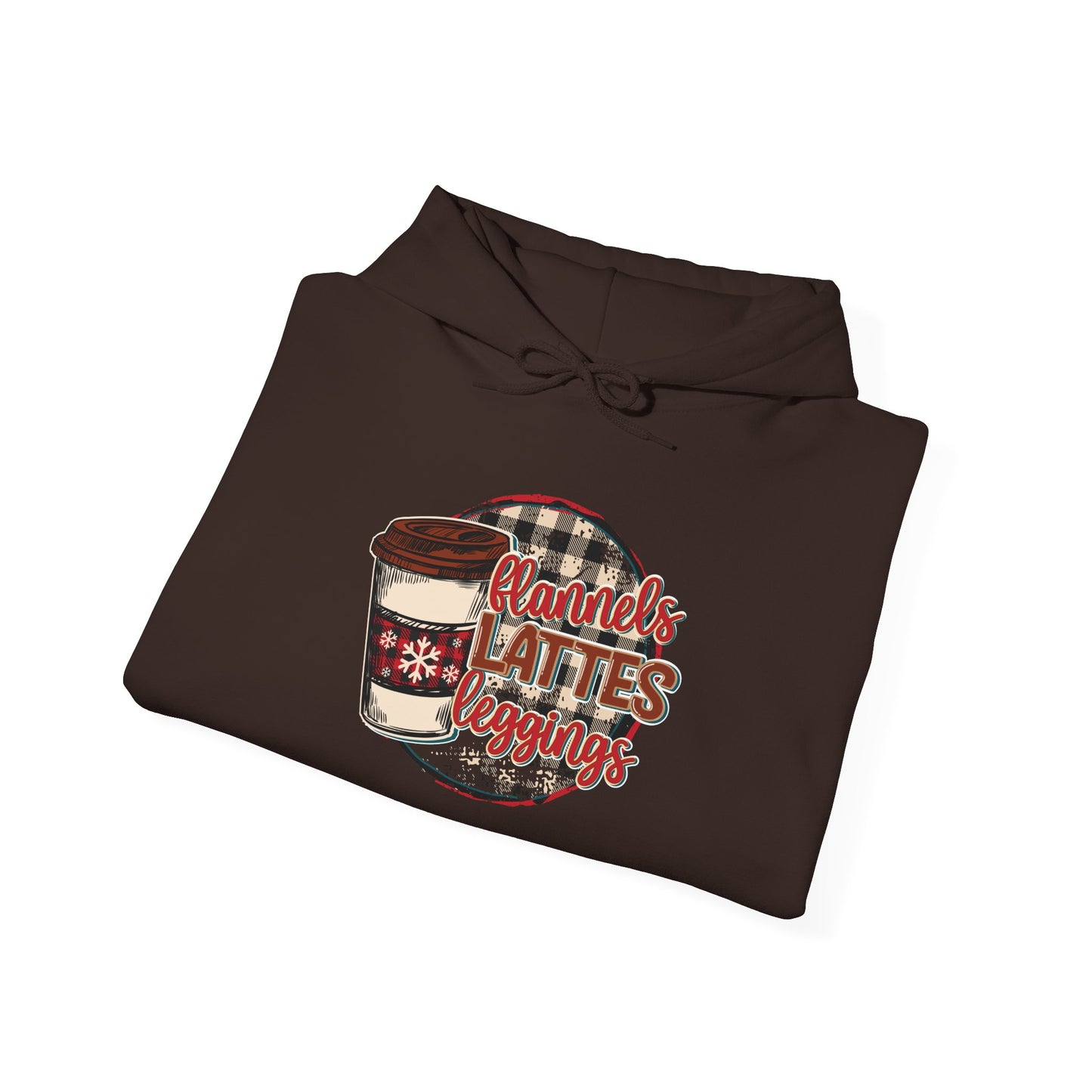Cozy Coffee Lover's Hoodie - Flannel & Lattes Design