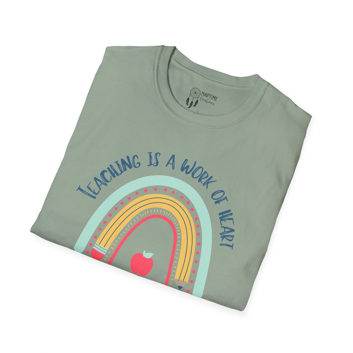 Teaching is a Work of Heart Unisex T-Shirt - Perfect Gift for Educators