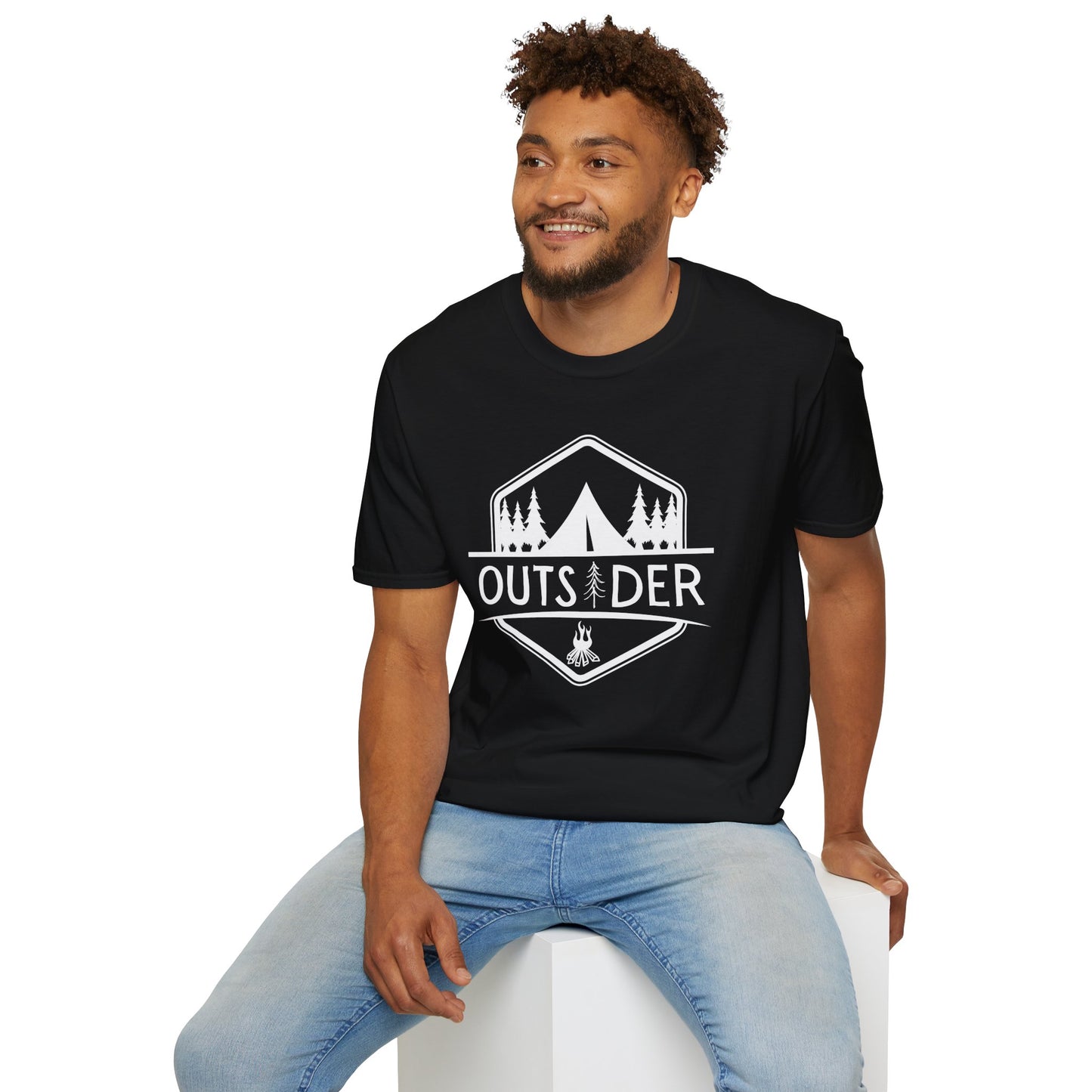 Unisex Softstyle T-Shirt - 'OUTSIDER' Camping Adventure Tee