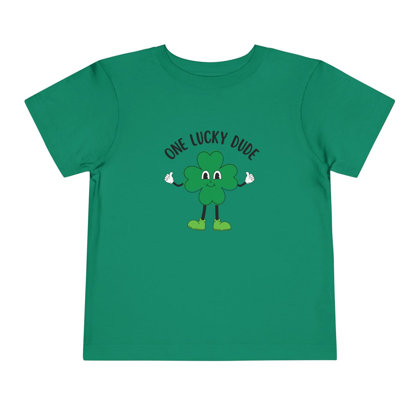 Toddler Short Sleeve Tee - One Lucky Dude Shamrock Shirt
