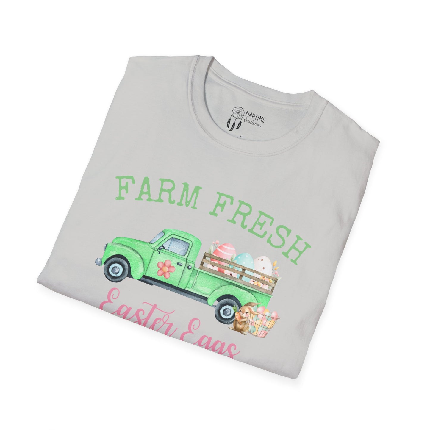 Farm Fresh Easter Eggs T-Shirt | Unisex Softstyle Tee for Spring Celebrations