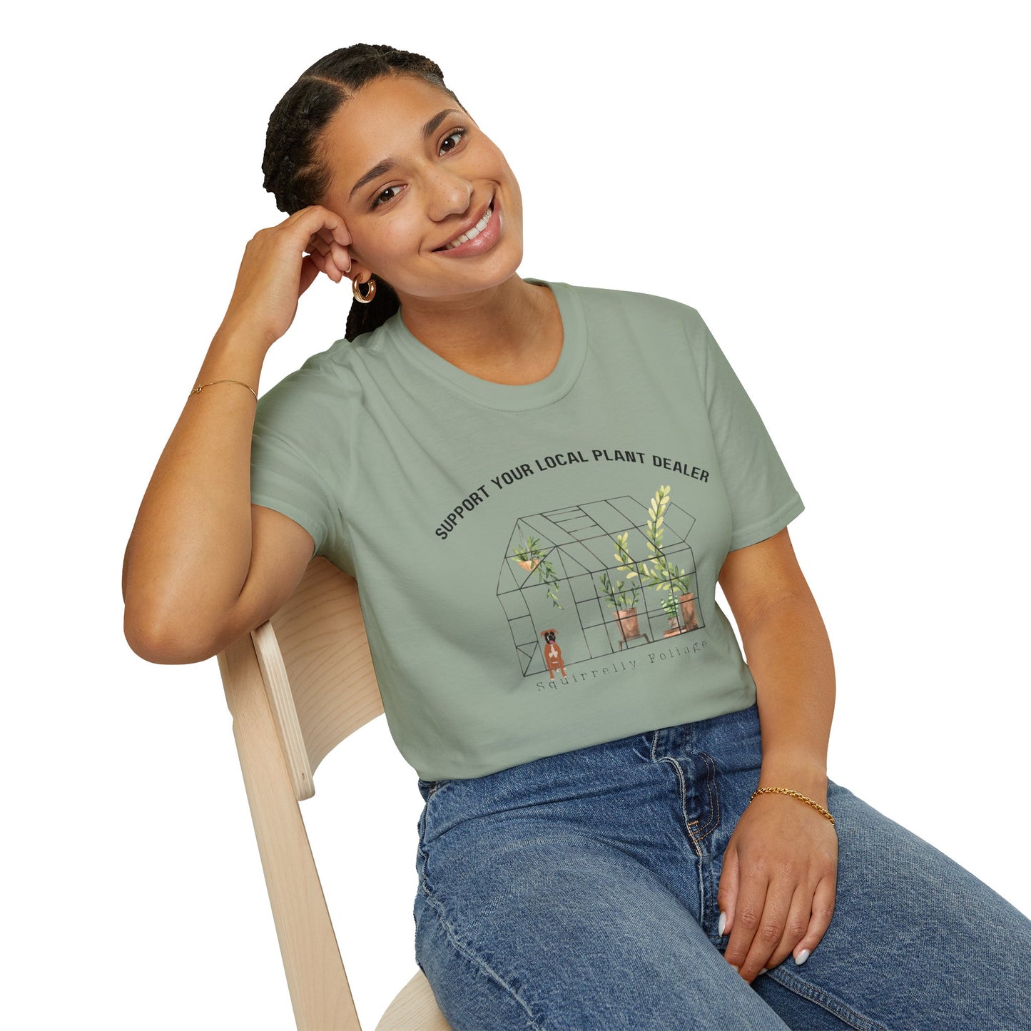 Squirrelly Foliage Support Your Local Plant Dealer T-Shirt