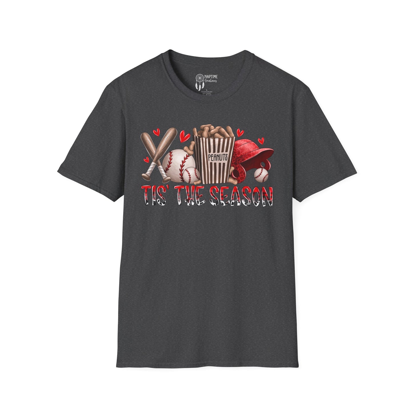 Cute Baseball Season T-Shirt - 'Tis The Season for Peanuts & Cracker Jacks