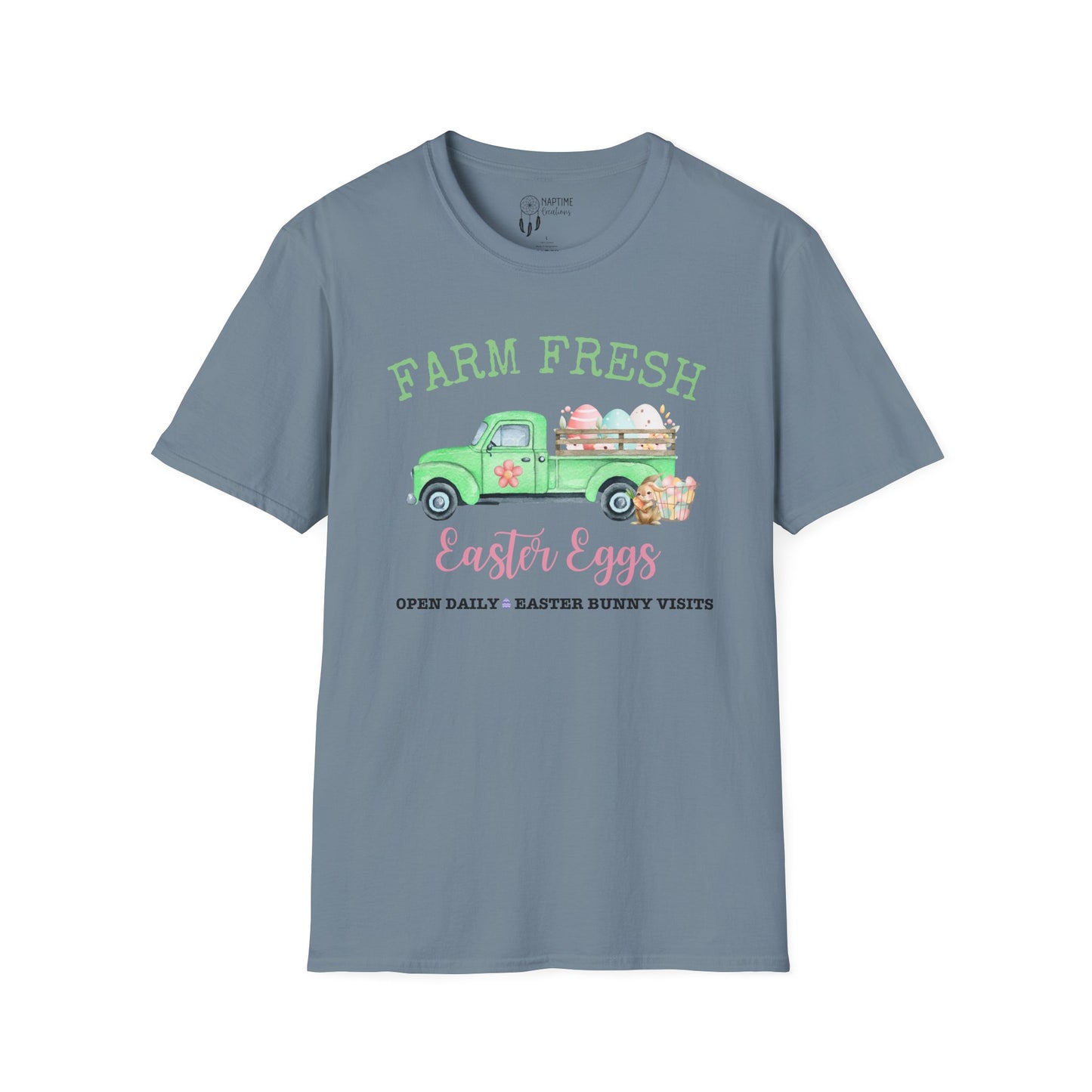 Farm Fresh Easter Eggs T-Shirt | Unisex Softstyle Tee for Spring Celebrations