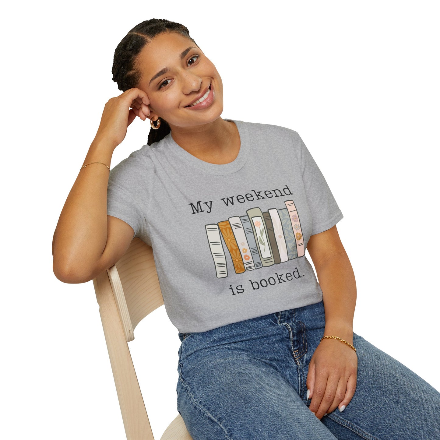 My Weekend is Booked Unisex Softstyle T-Shirt - Perfect for Book Lovers