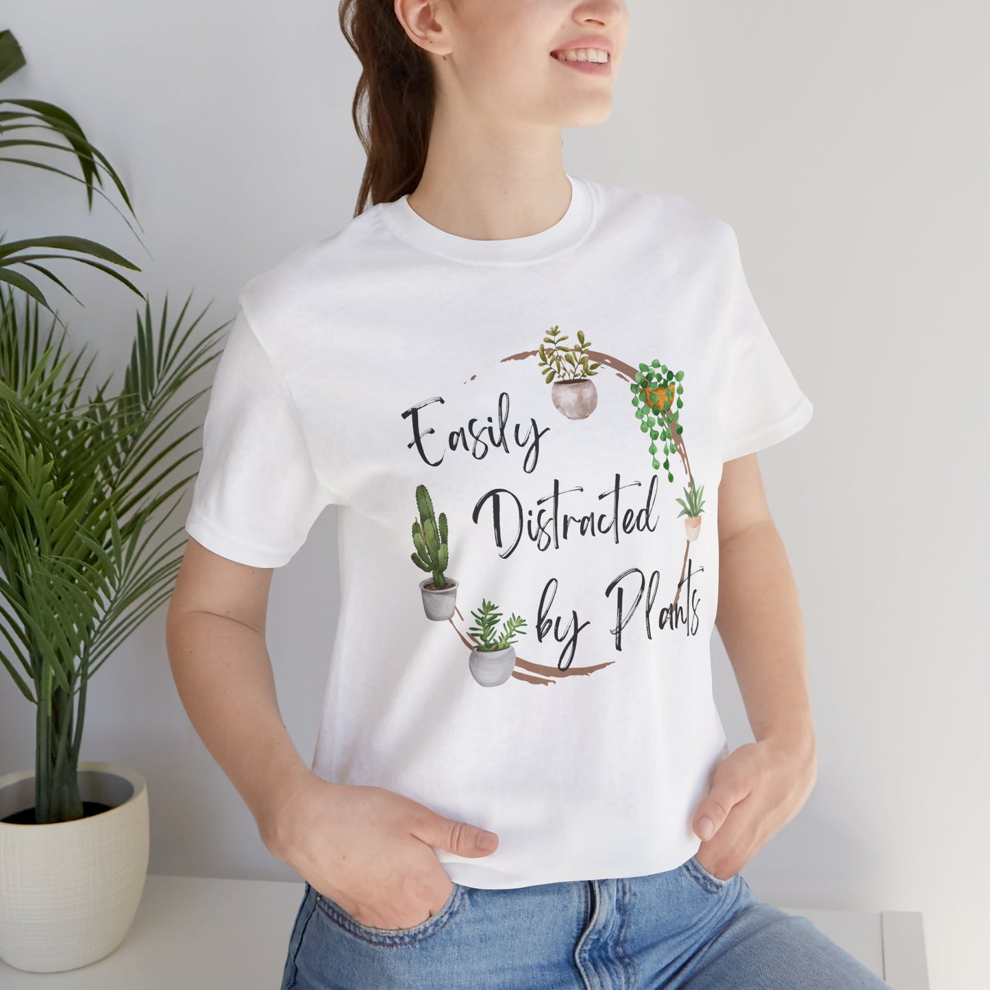 Easily Distracted by Plants Unisex Tee - Perfect for Plant Lovers