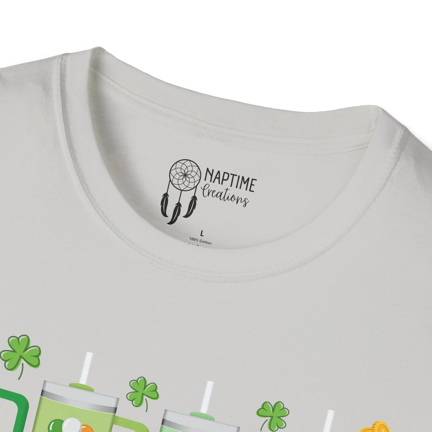 St. Patrick's Day Unisex Softstyle T-Shirt with Fun Shamrock Designs