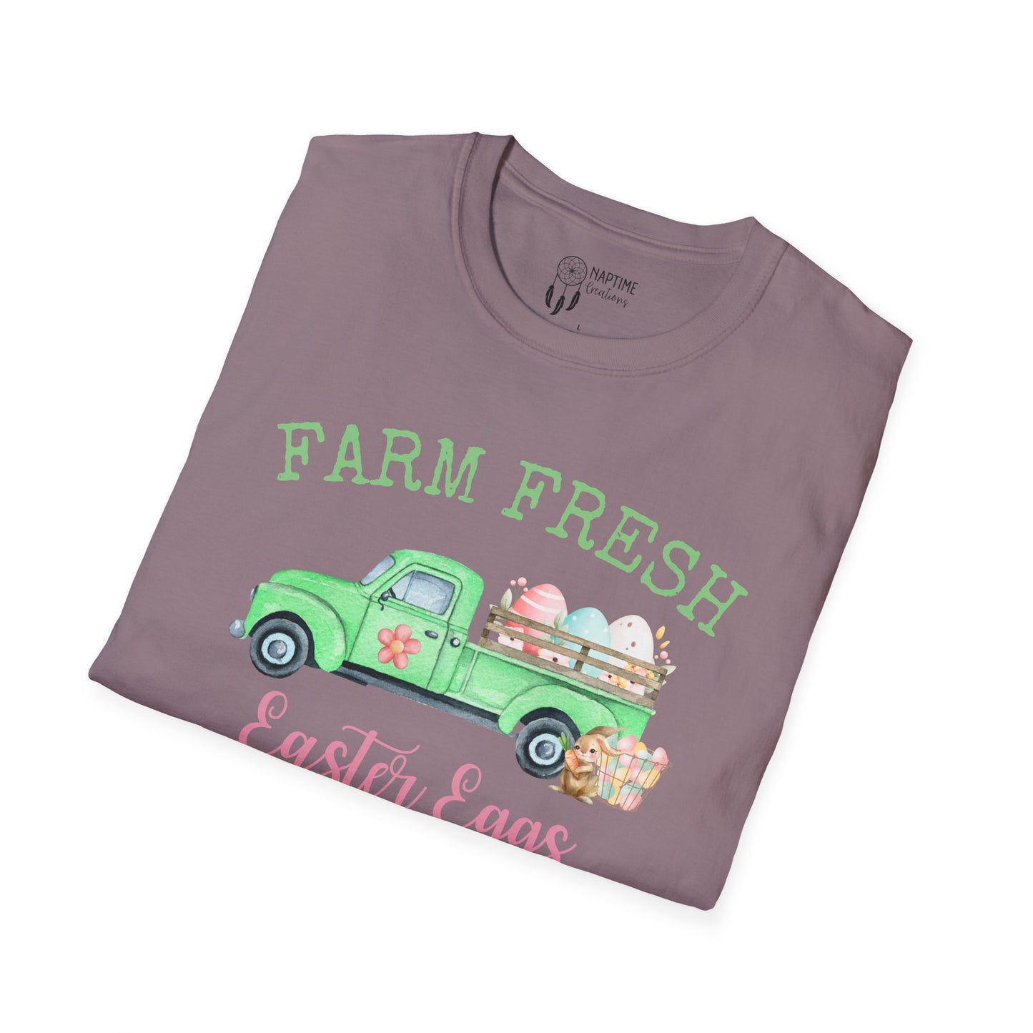 Farm Fresh Easter Eggs T-Shirt | Unisex Softstyle Tee for Spring Celebrations