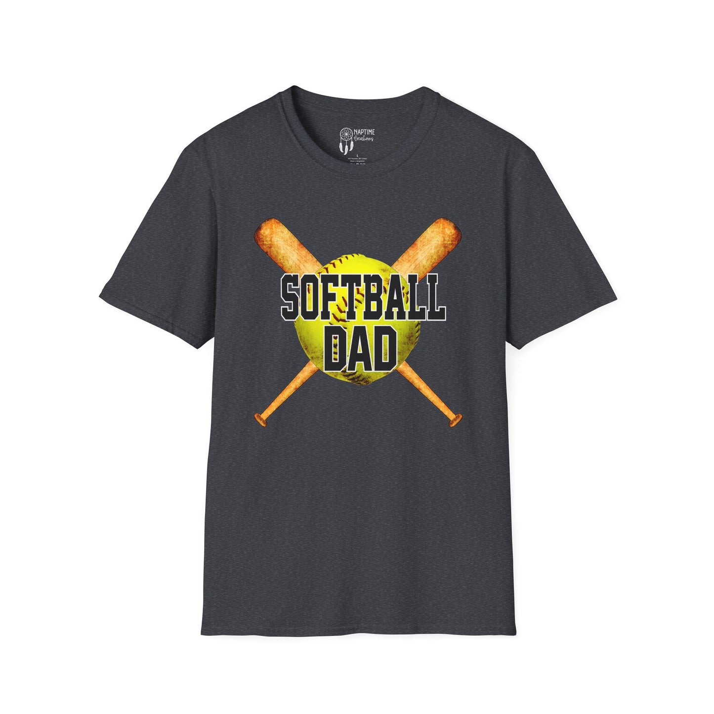 Softball Dad Unisex T-Shirt | Perfect Gift for Fathers Day and Sports Fans