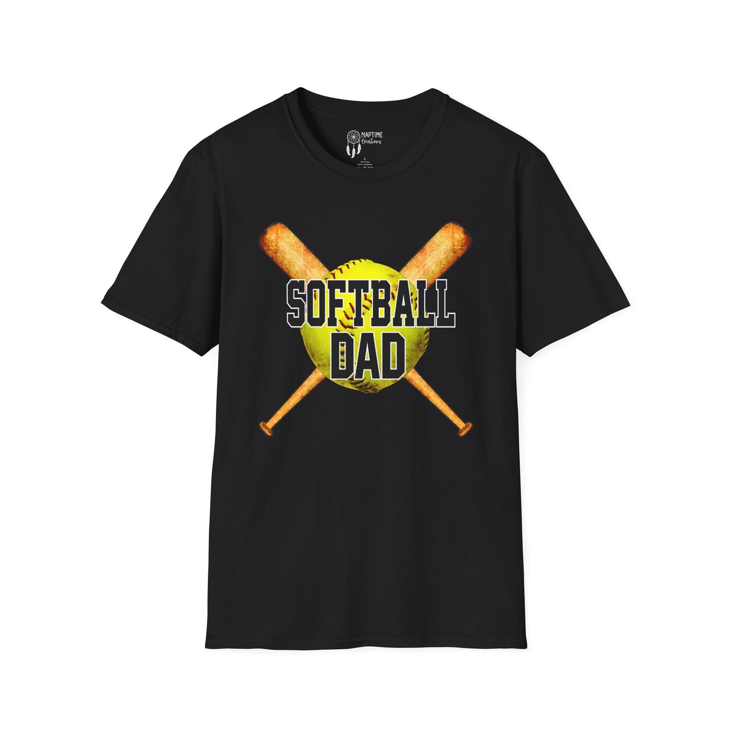 Softball Dad Unisex T-Shirt | Perfect Gift for Fathers Day and Sports Fans