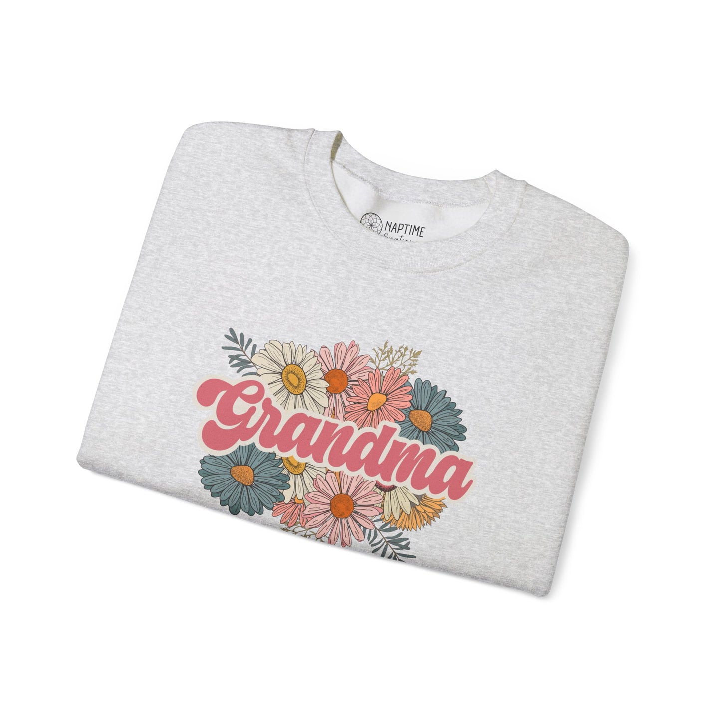 Floral Grandma Crewneck Sweatshirt - Comfortable Gift for Mother's Day, Birthdays & Family Celebrations