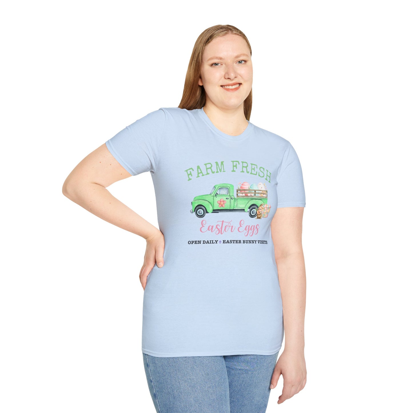 Farm Fresh Easter Eggs T-Shirt | Unisex Softstyle Tee for Spring Celebrations