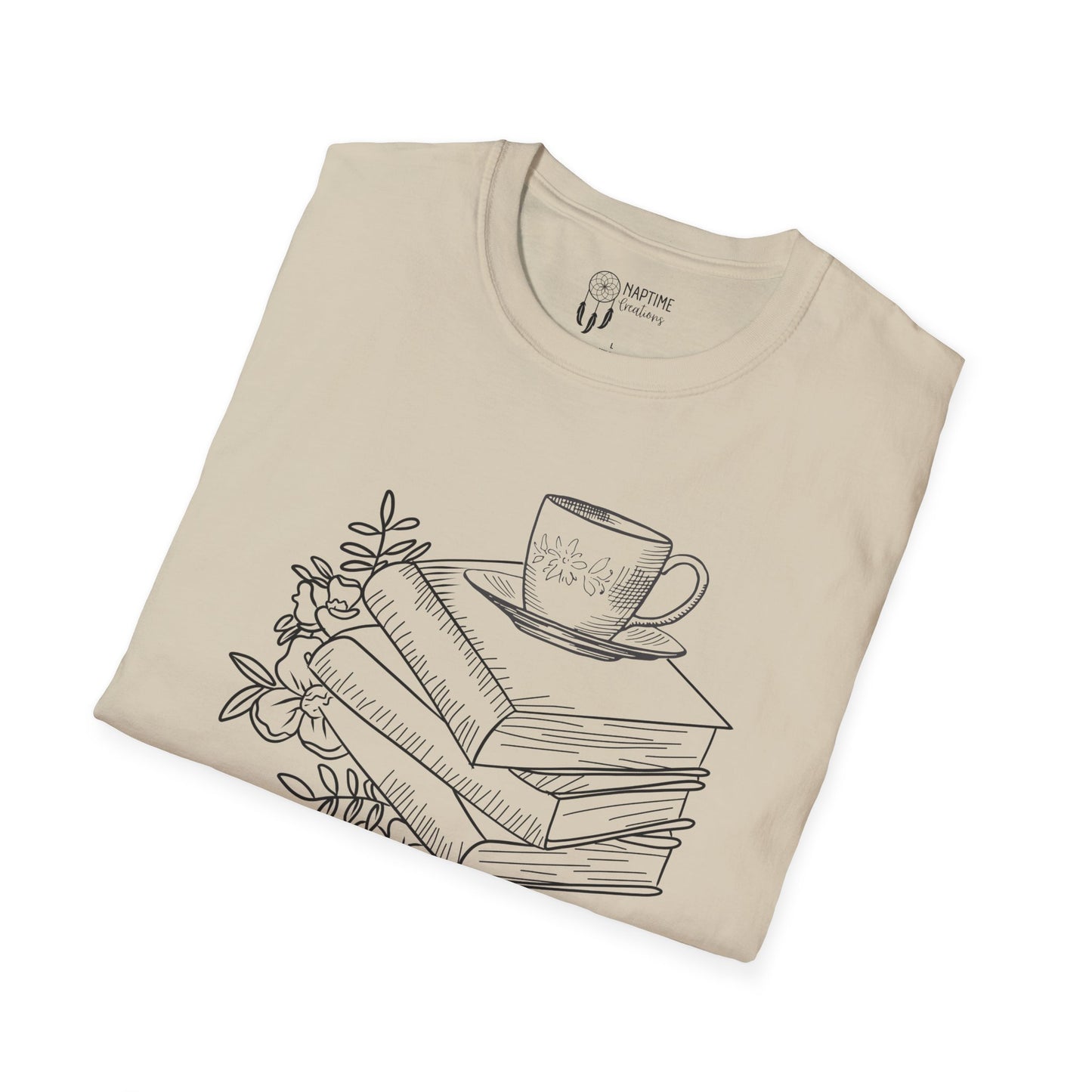 Book Lover's Unisex Softstyle T-Shirt - Cozy Reads Design