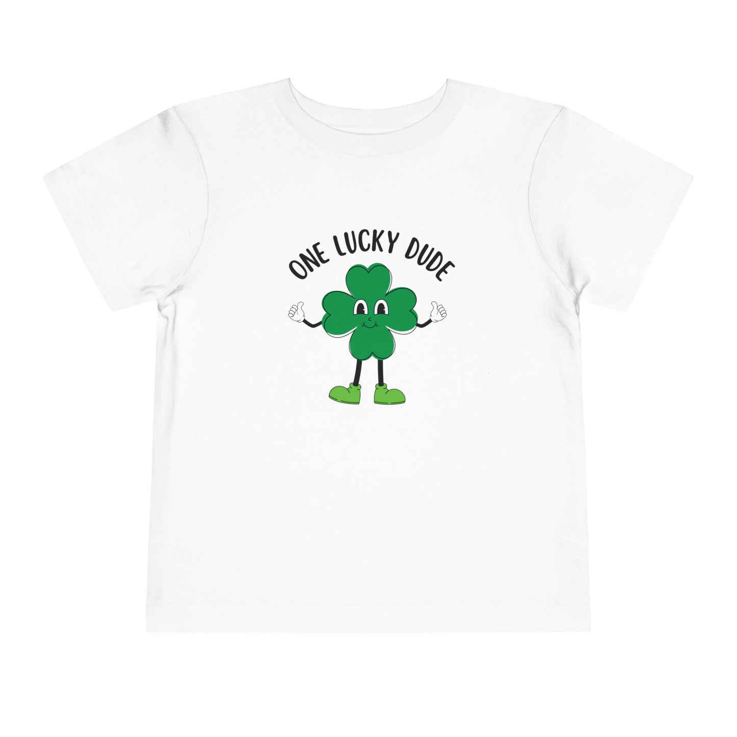 Toddler Short Sleeve Tee - One Lucky Dude Shamrock Shirt