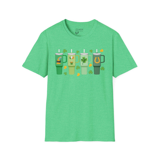 St. Patrick's Day Unisex Softstyle T-Shirt with Fun Shamrock Designs