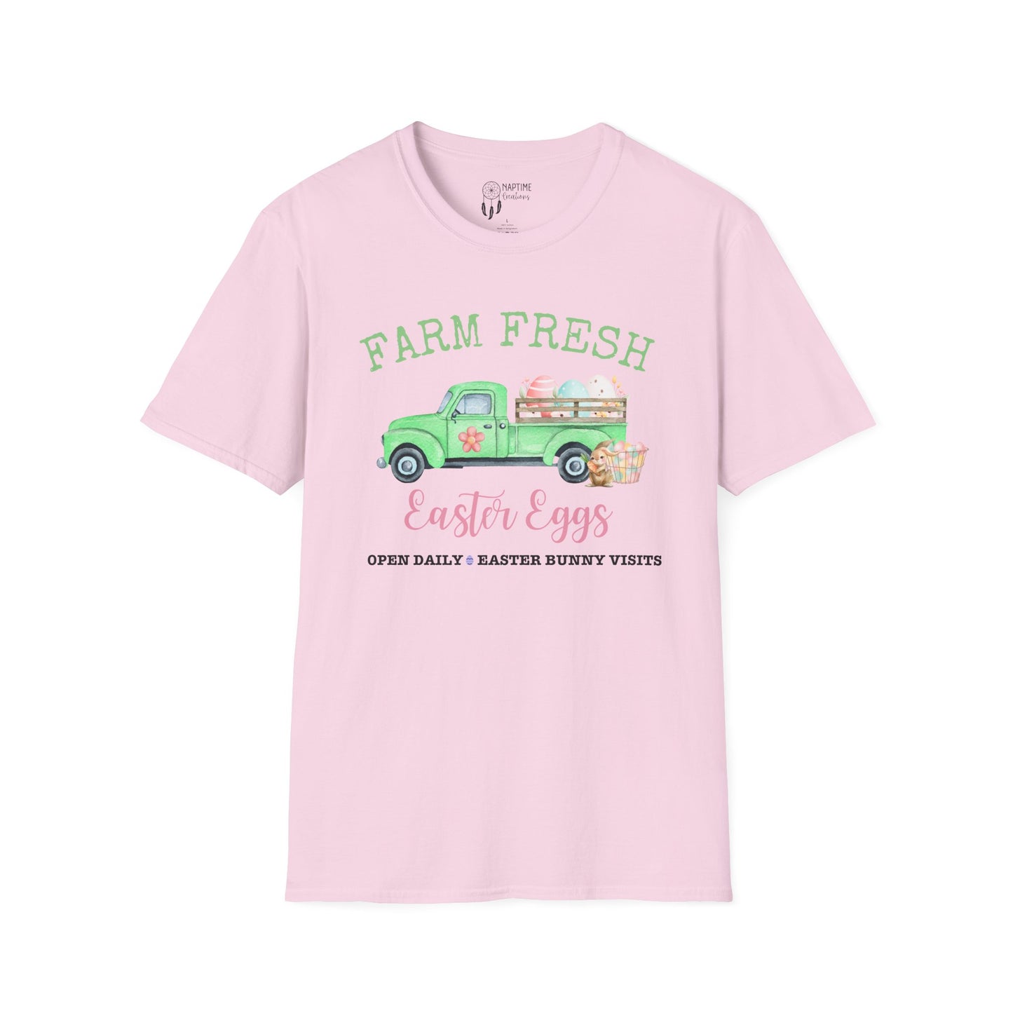 Farm Fresh Easter Eggs T-Shirt | Unisex Softstyle Tee for Spring Celebrations