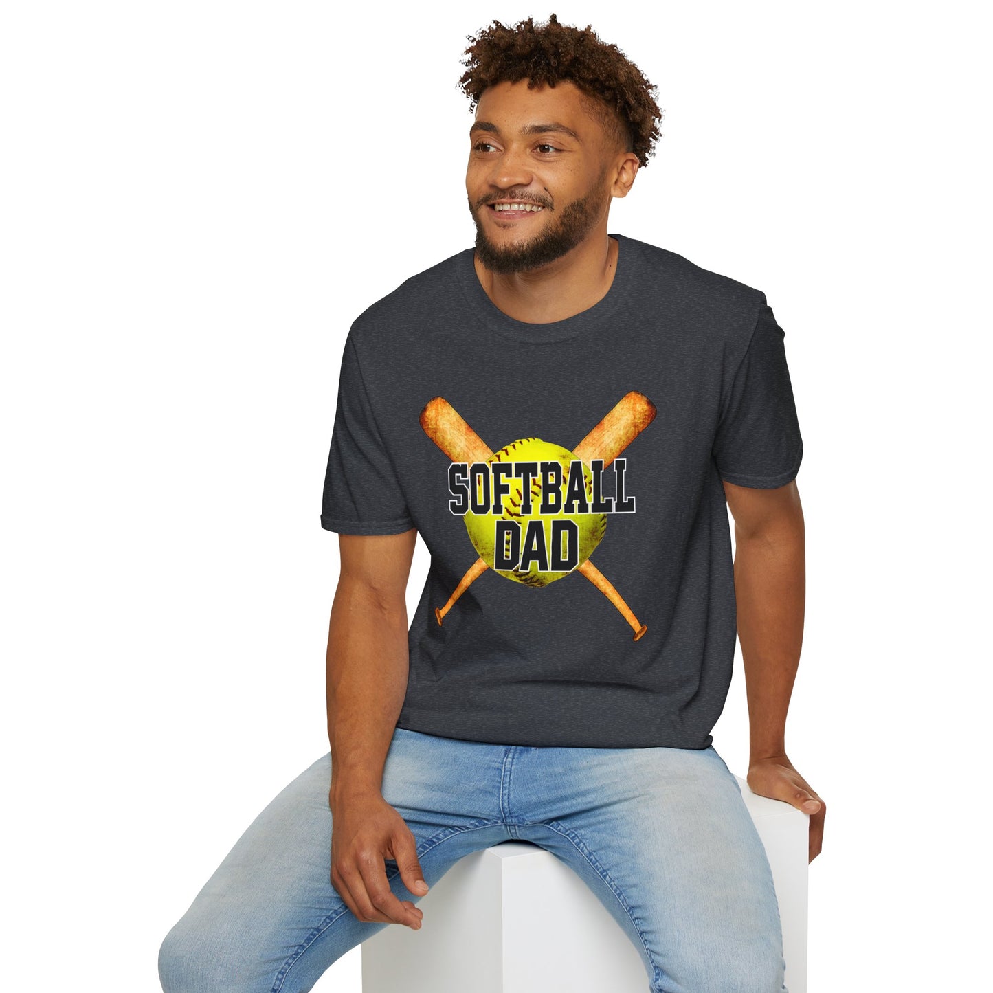 Softball Dad Unisex T-Shirt | Perfect Gift for Fathers Day and Sports Fans