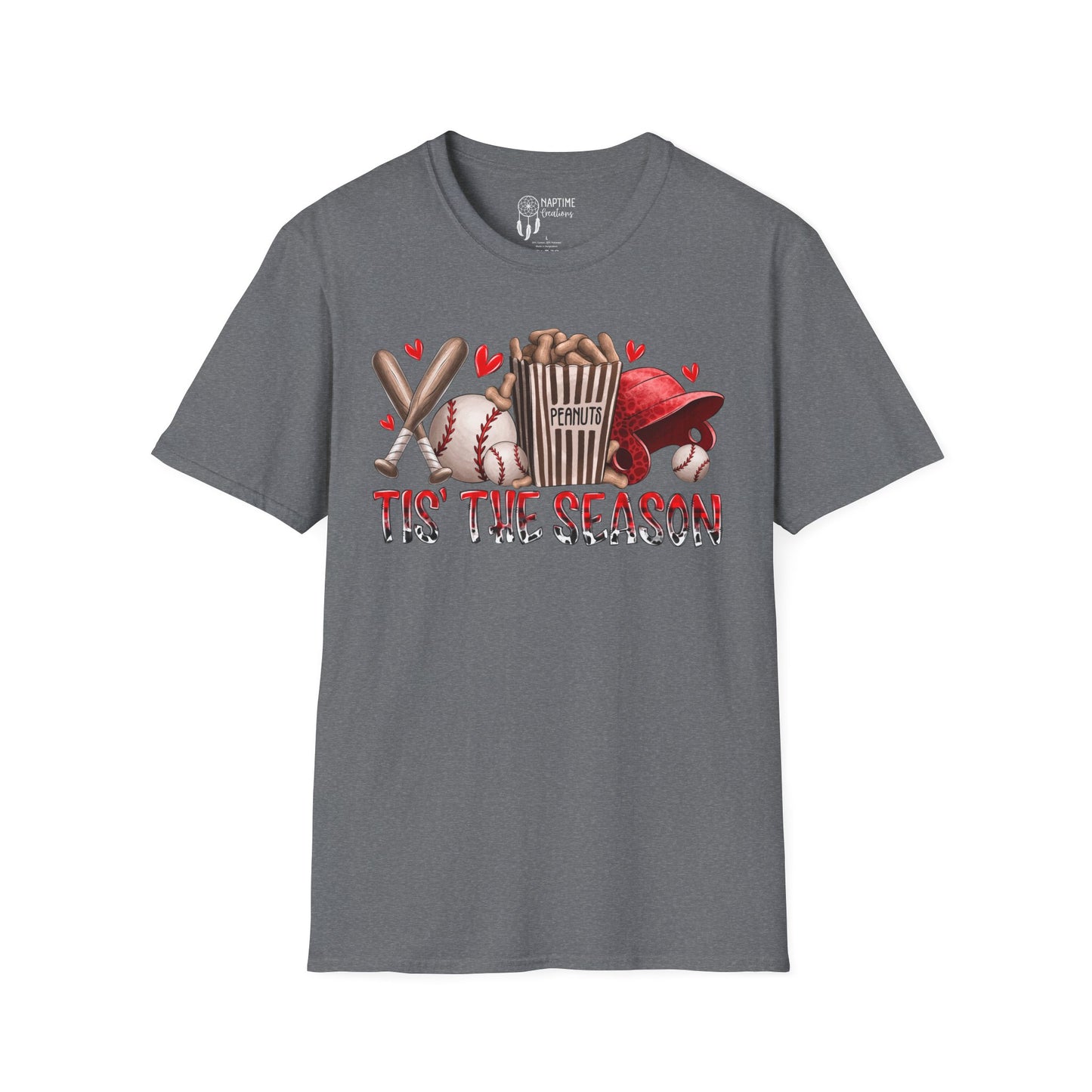 Cute Baseball Season T-Shirt - 'Tis The Season for Peanuts & Cracker Jacks