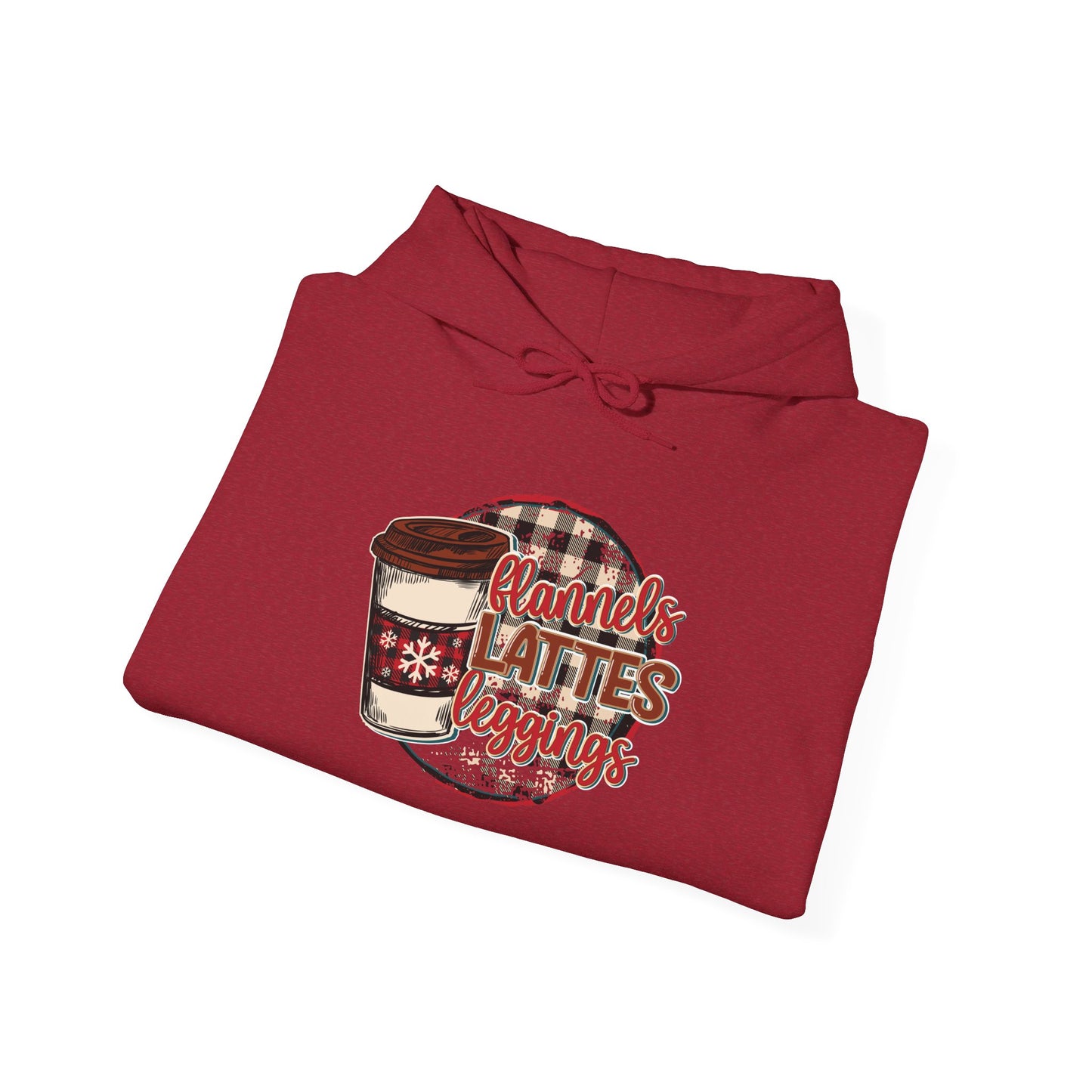 Cozy Coffee Lover's Hoodie - Flannel & Lattes Design