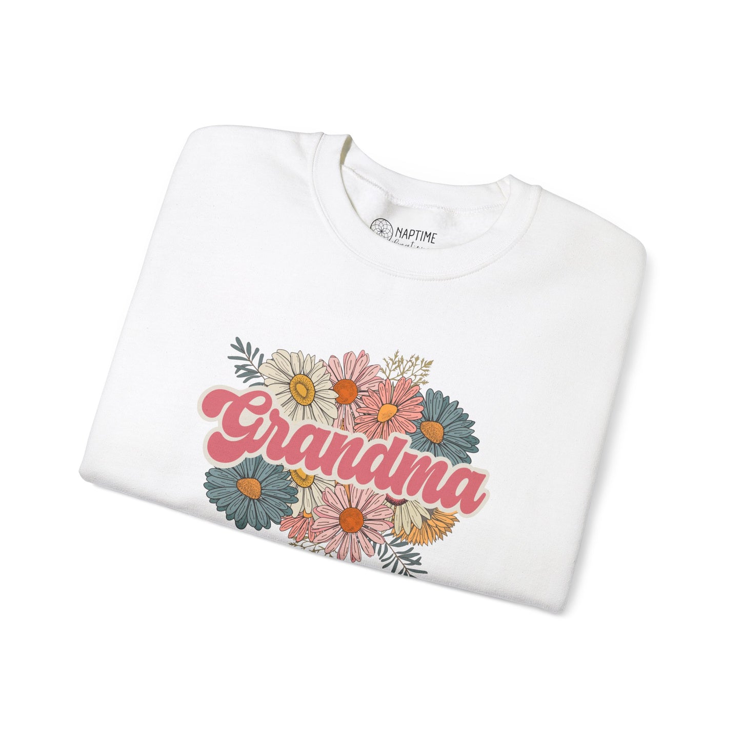 Floral Grandma Crewneck Sweatshirt - Comfortable Gift for Mother's Day, Birthdays & Family Celebrations