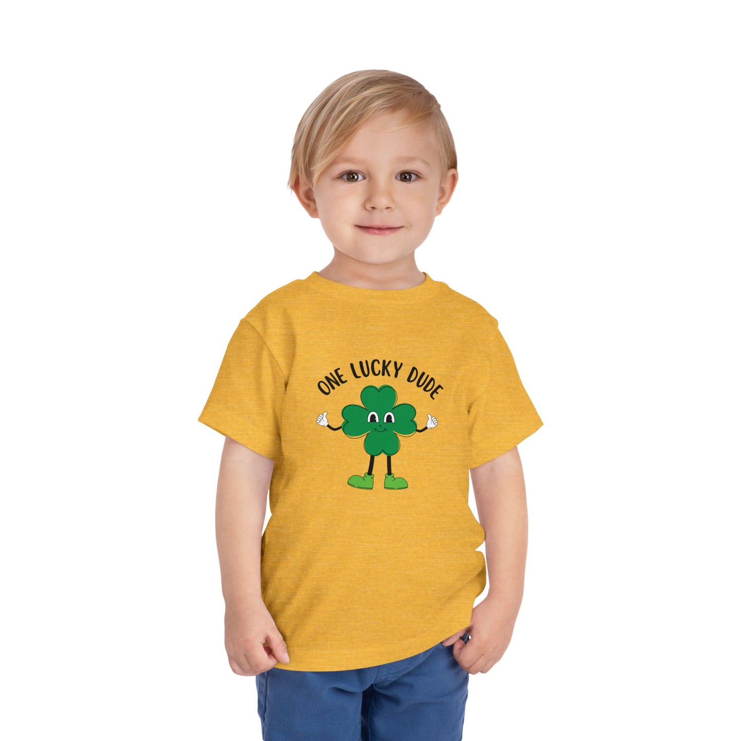 Toddler Short Sleeve Tee - One Lucky Dude Shamrock Shirt