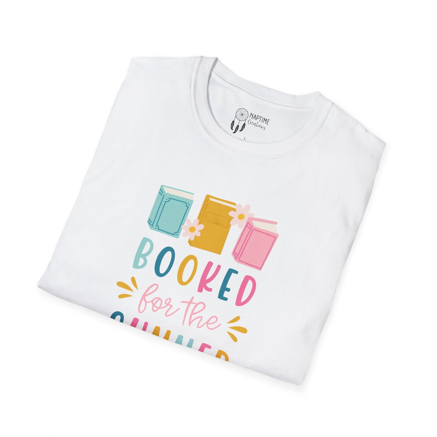 Summer Reading Unisex Softstyle T-Shirt - "Booked for the Summer"