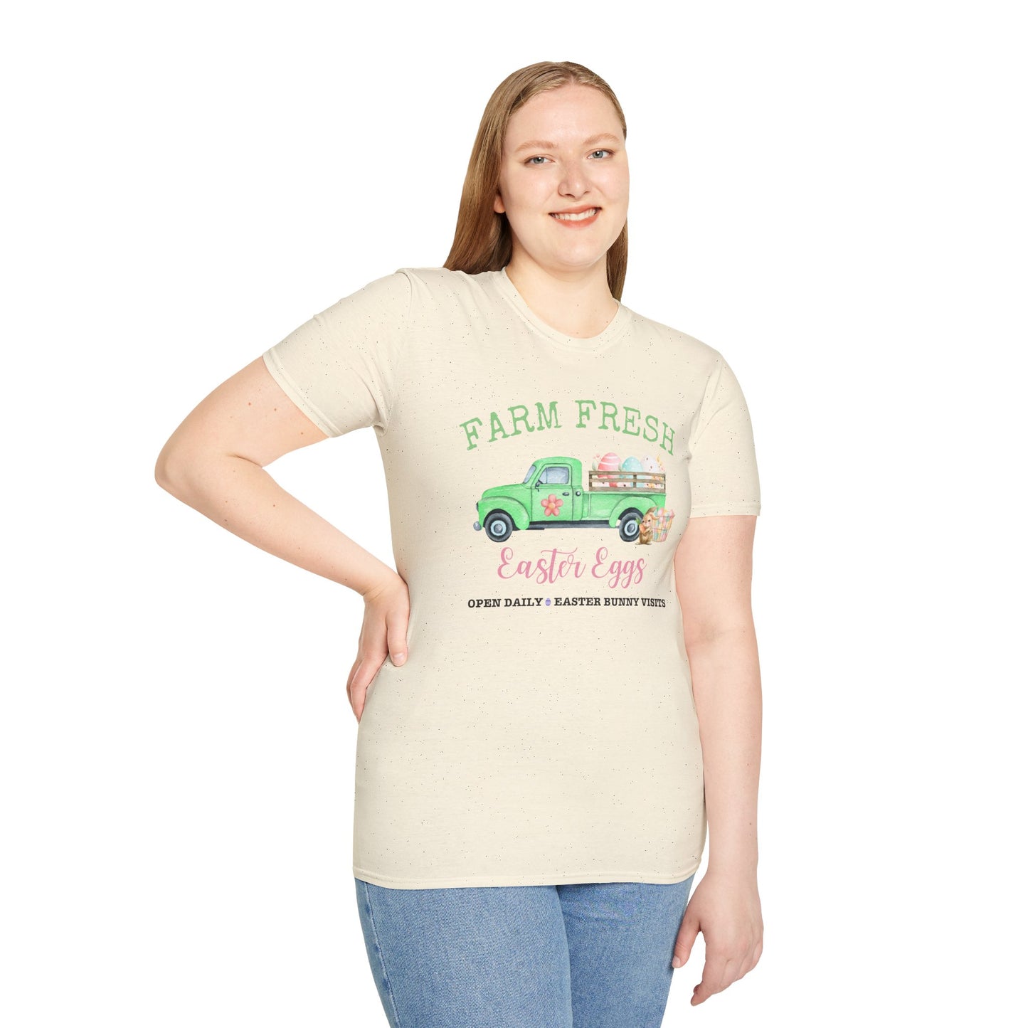 Farm Fresh Easter Eggs T-Shirt | Unisex Softstyle Tee for Spring Celebrations