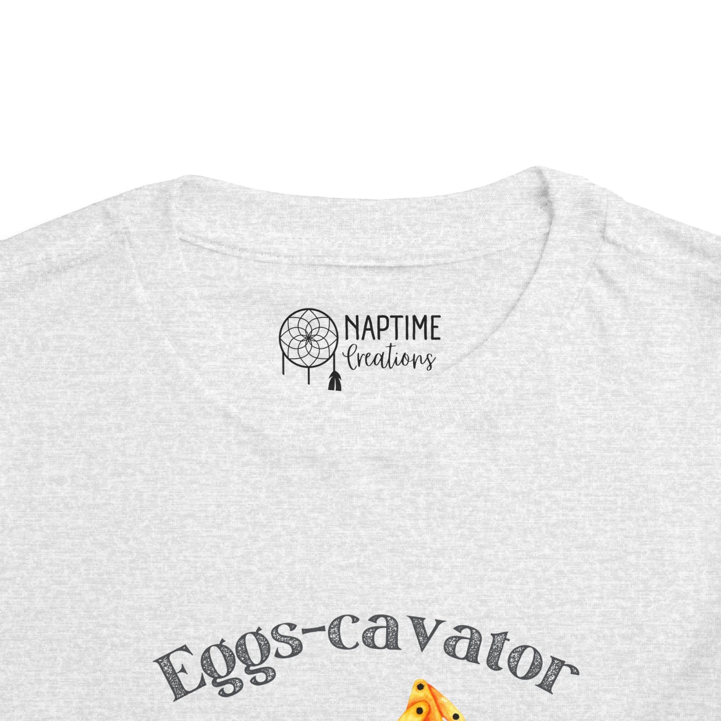 Toddler 'Eggs-cavator' Short Sleeve Tee - Fun Construction Theme Tee for Toddlers