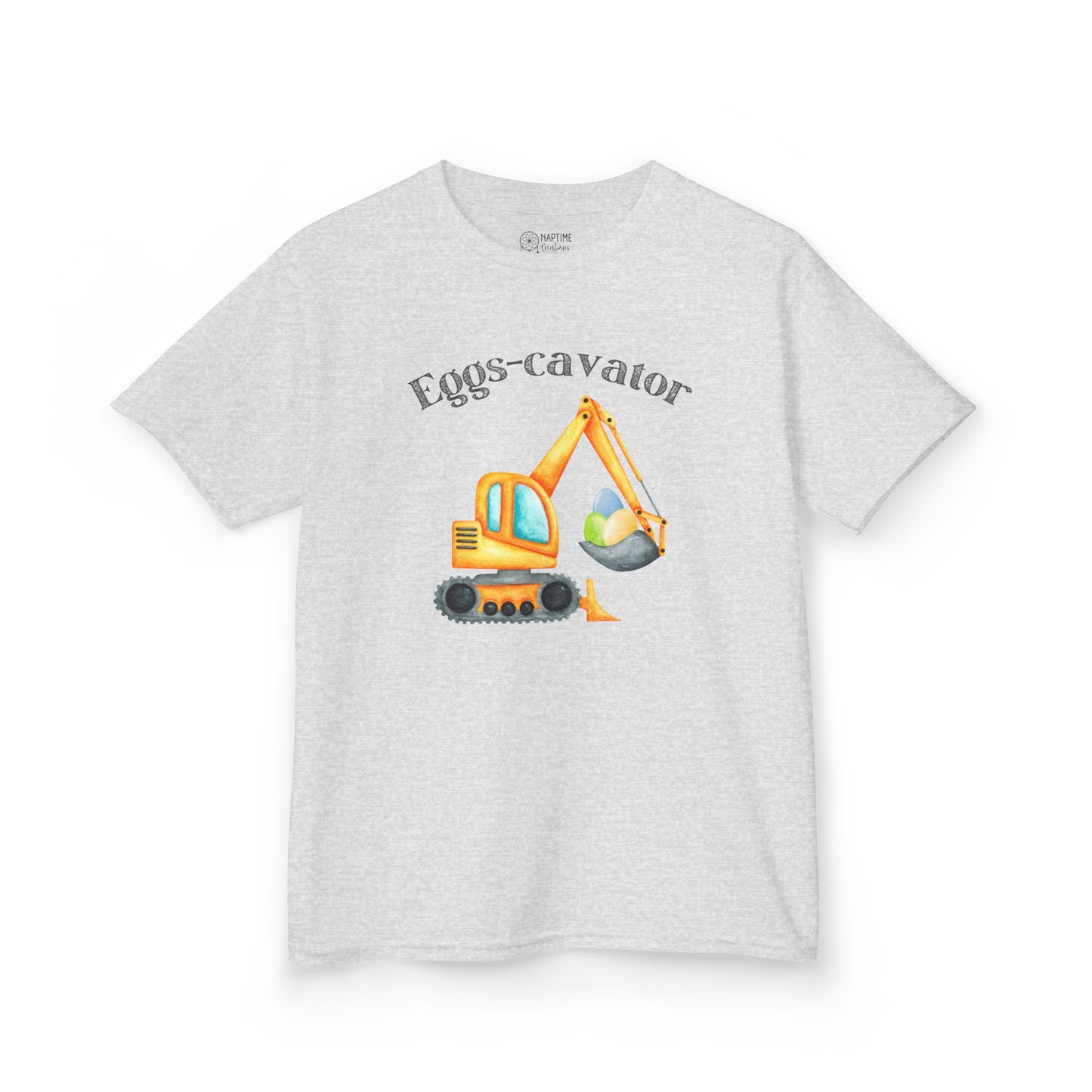 Eggs-cavator Kids Heavy Cotton™ Tee - Fun Construction Design for Little Builders