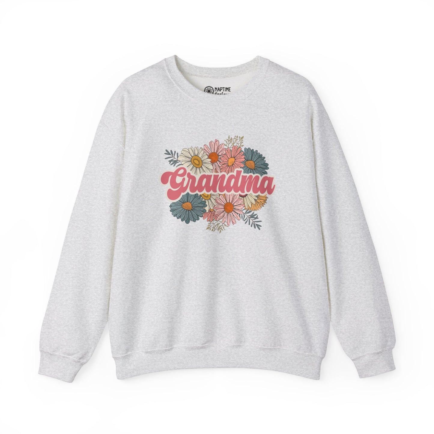 Floral Grandma Crewneck Sweatshirt - Comfortable Gift for Mother's Day, Birthdays & Family Celebrations