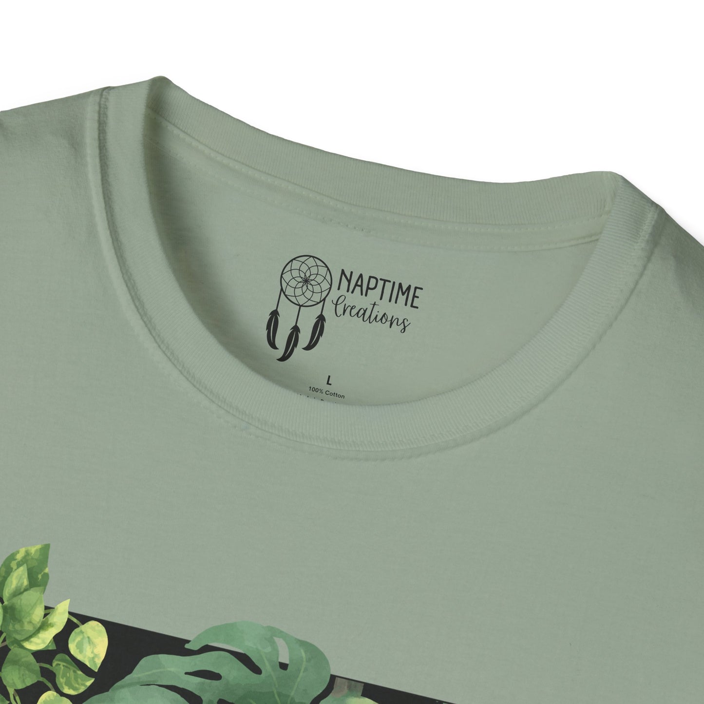 Charming Skeleton Plant Lover T-Shirt - Unisex Softstyle Garden Tee