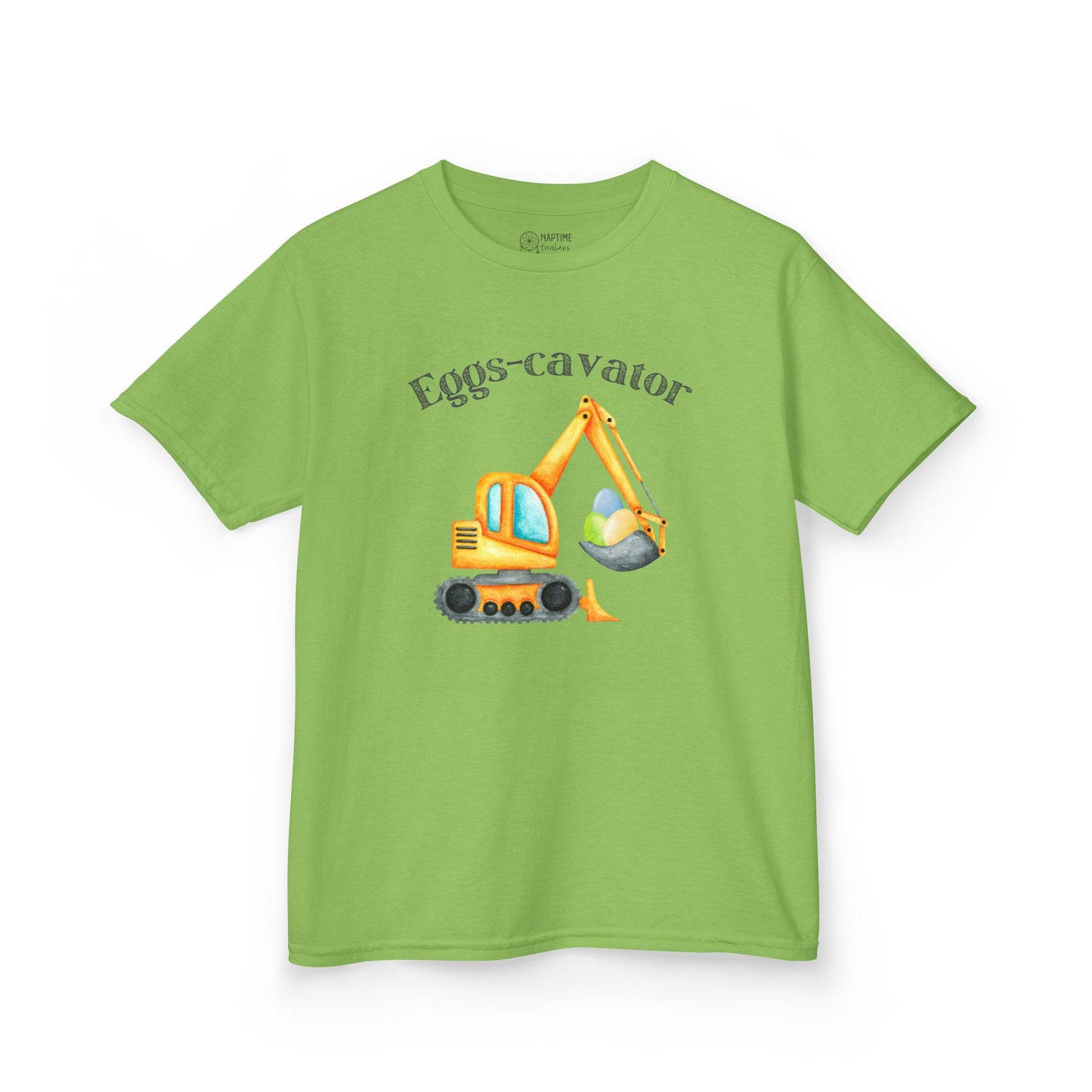 Eggs-cavator Kids Heavy Cotton™ Tee - Fun Construction Design for Little Builders