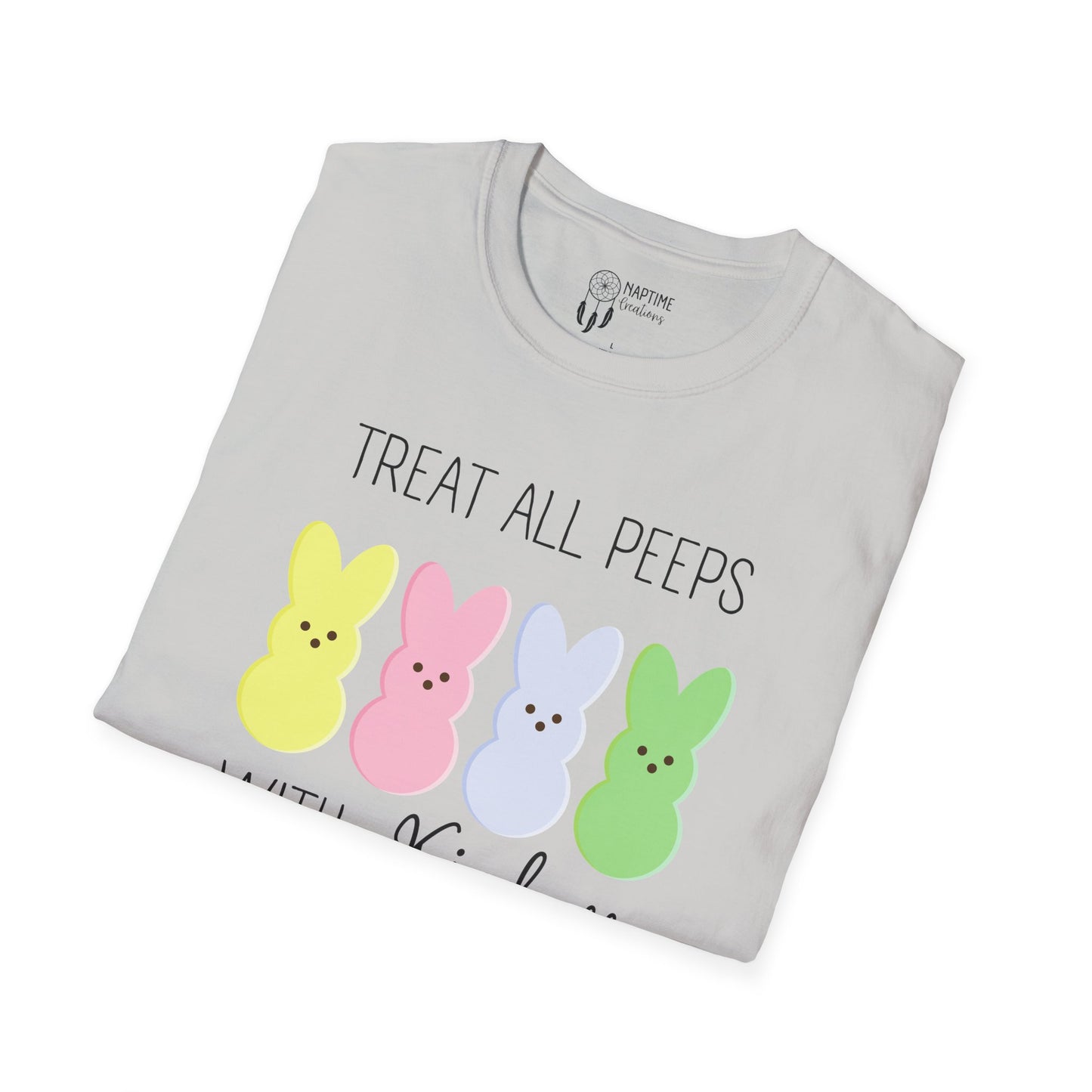 Treat All Peeps with Kindness Unisex T-Shirt – Cute Easter Tee for Spring Celebrations
