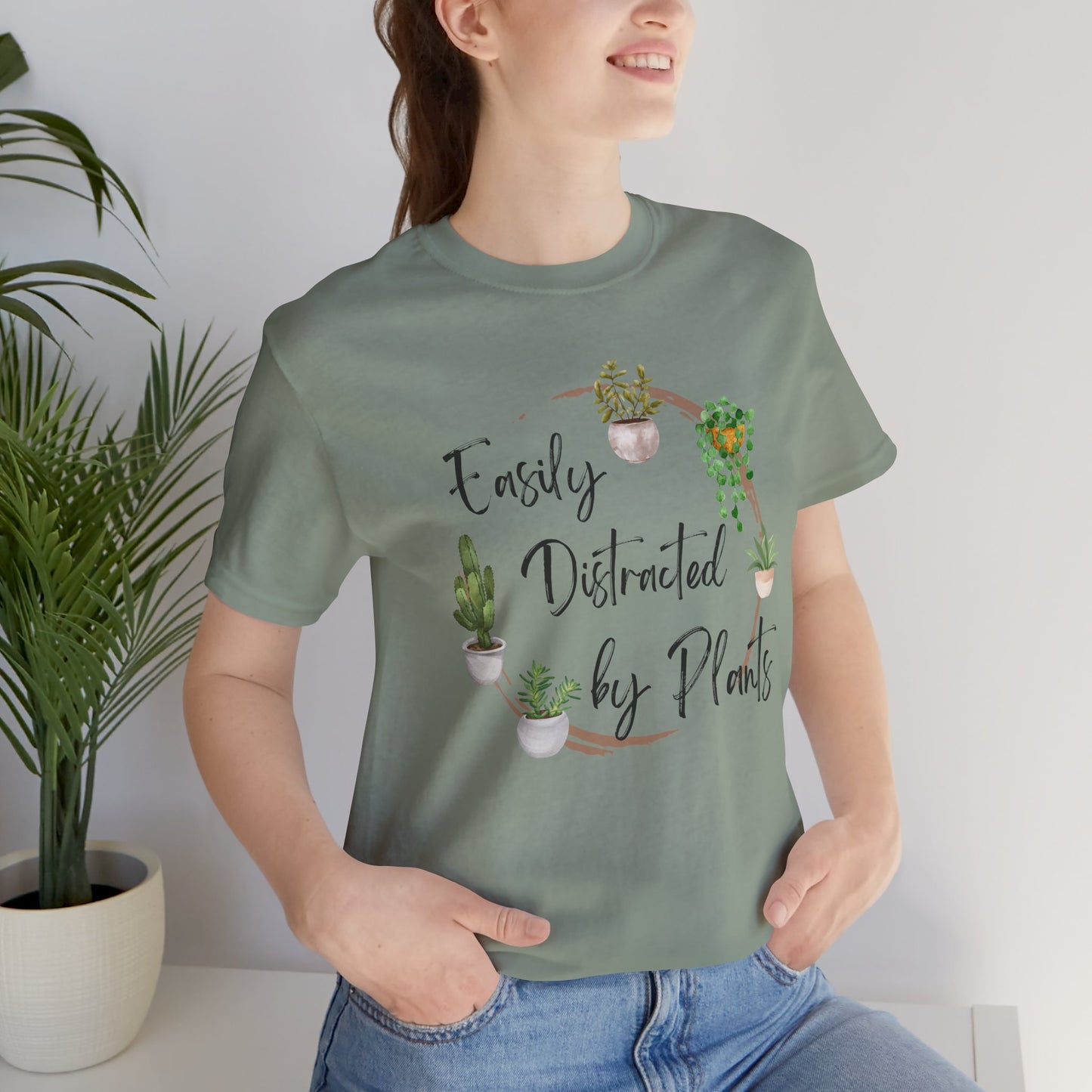 Easily Distracted by Plants Unisex Tee - Perfect for Plant Lovers